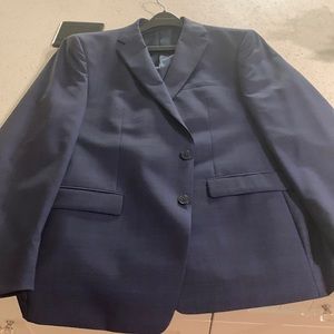 46R Calvin Klein Blazer plaid Navy Blue Black